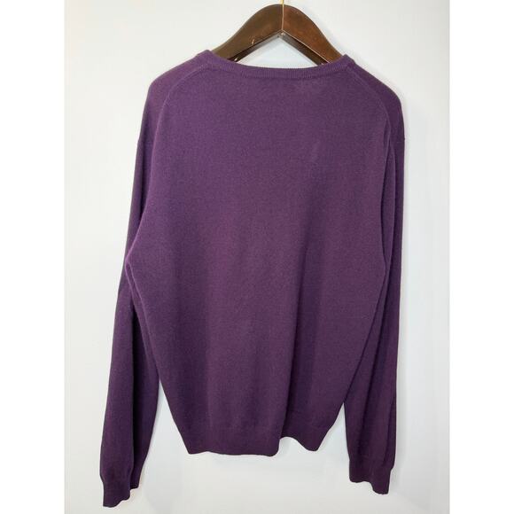 JOSEPH & LYMAN CASHMERE V Neck Long Sleeve Sweater Men's XL Preppy - Picture 6 of 9